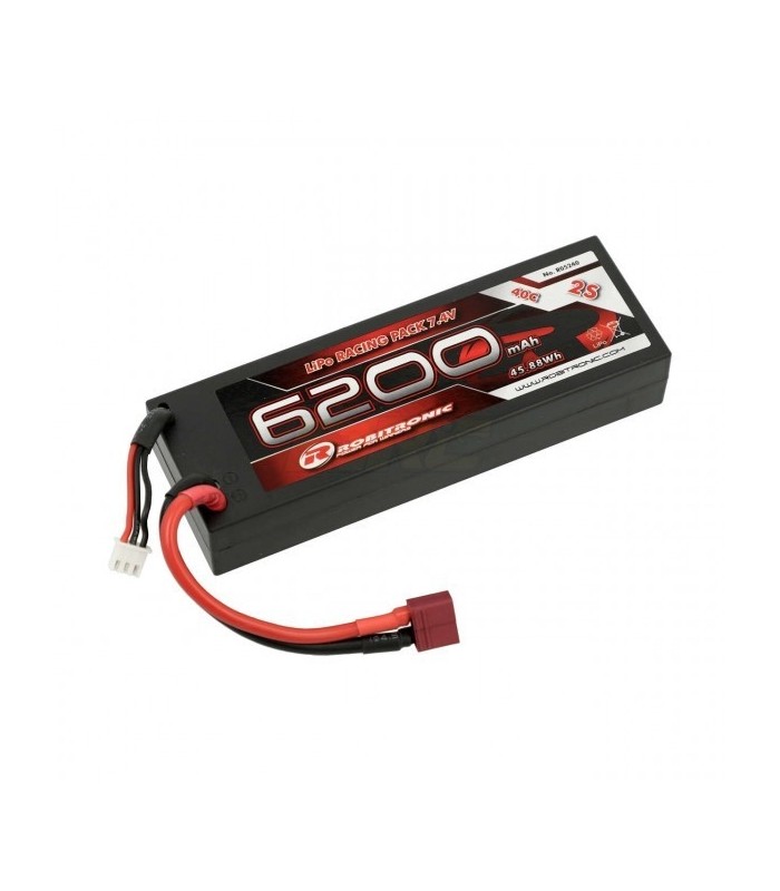 Lipo Battery 6200mAh 2S 40C T-Plug - E1rc.com