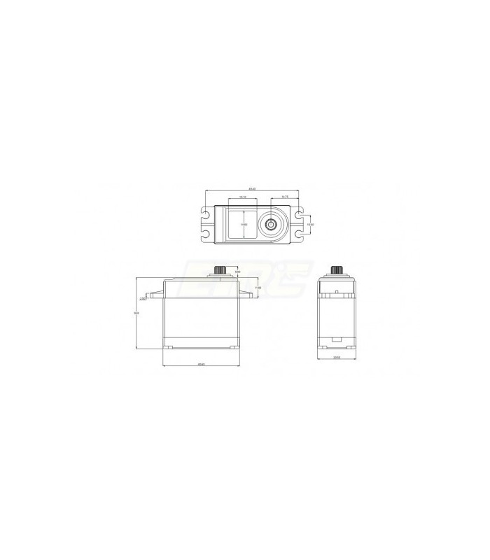 20kg 0.16S LV digital servo with waterproof metal case - E1rc.com