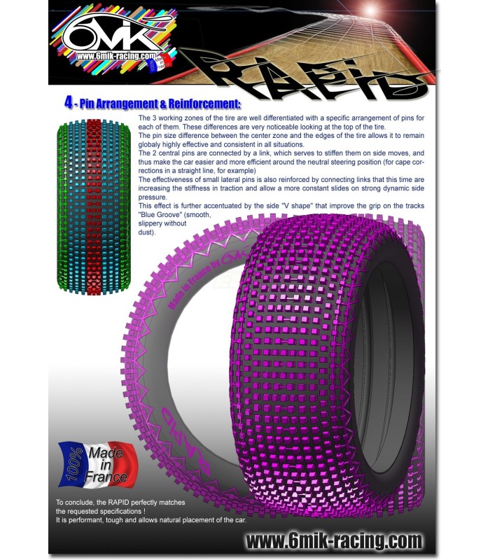 RAPID 0/18º rueda+llanta ultra blanca+insert SIN pegar - E1rc.com