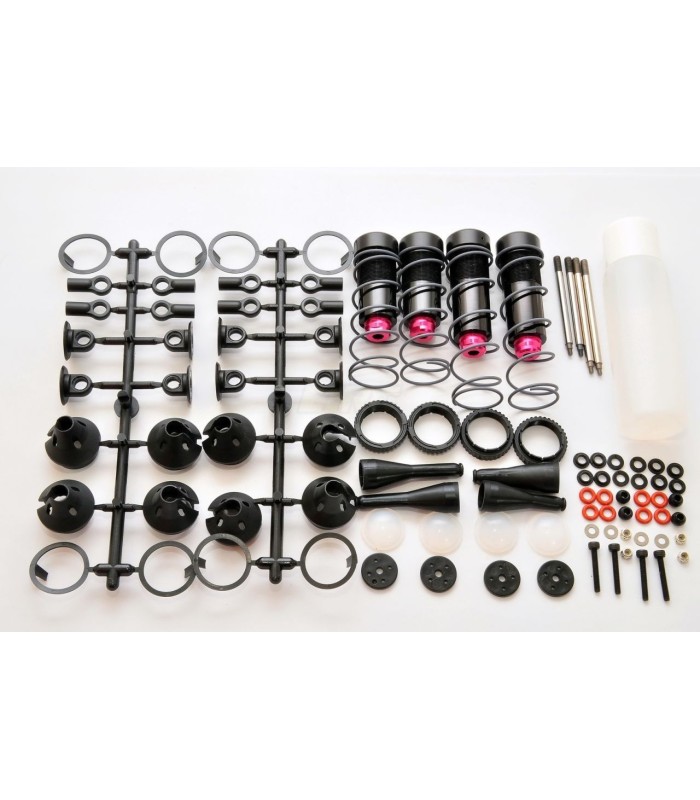 Front and rear shock absorber set 17mm x4 pcs for Hobao - E1rc.com