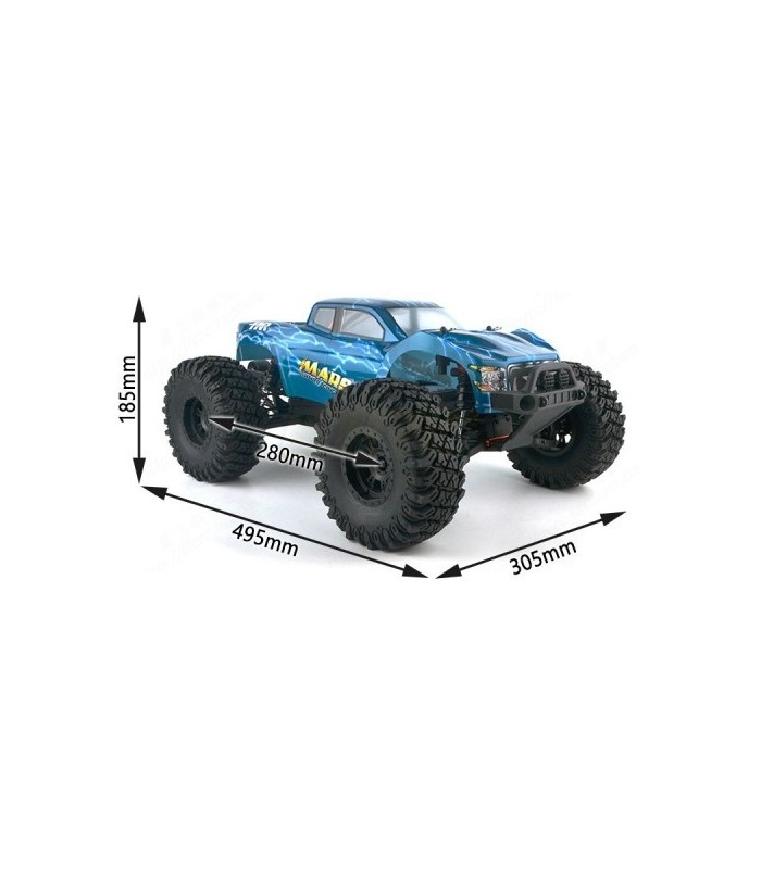 Crawler Mars baja 1/10 4x4 Brushless 80A 3600Kw Waterproof RTR azul oscuro - E1rc.com