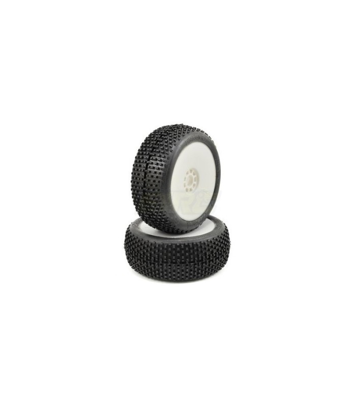 Ruedas AKA I-Beam Soft long wear pegadas en llanta blanca (1 pareja) - E1rc.com