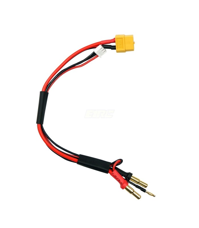 XT60 charging cable for 2s with 4mm and 5mm banana connectors. - E1rc.com