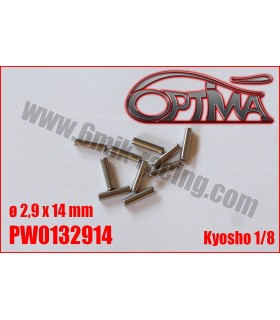 Pins replacement ø2,9 x 14 mm (10) kyosho 1/8