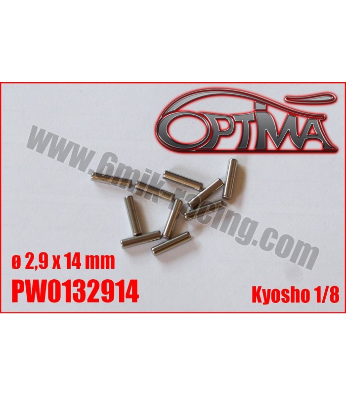 Pins replacement ø2.9 x 14 mm (10) for Kyosho 1/8 - E1rc.com