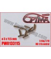 Pins replacement ø3 x 11,5 mm(10) HB 1/8, X-Ray 1/10, etc…