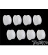 Set of front 4WD T-Works 12mm white wheels - E1rc.com