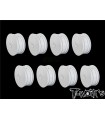 Set of front 4WD T-Works 12mm white wheels