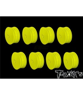 Pack de llantas delanteras 4WD T-Works 12mm amarillas
