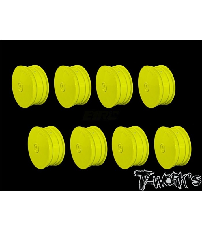 Front tire pack 4WD T-Works 12mm yellow - E1rc.com