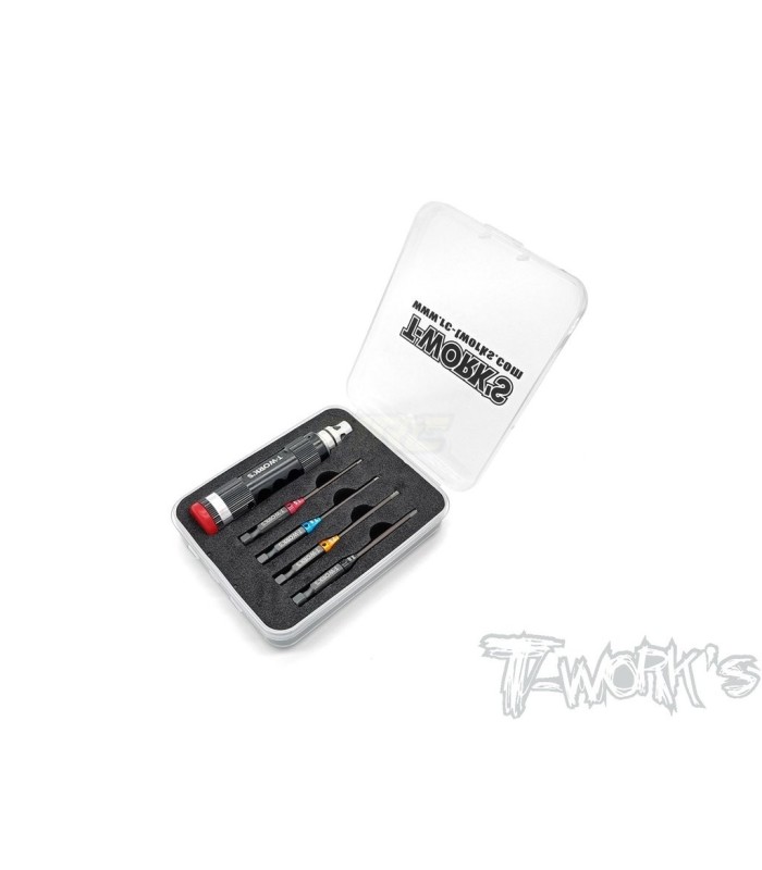 Llave multifuncion T-Works (1.5/2.0/2.5/3.0mm) valido para desatornillador eléctrico - E1rc.com