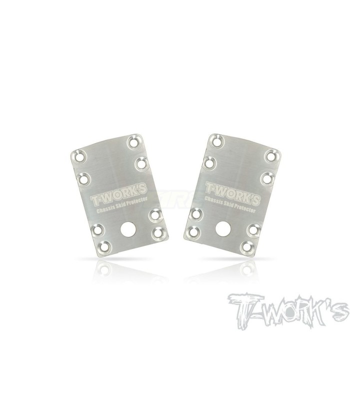 B74 Stainless Steel Rear Chassis Skid Protector ( Team Associated RC10 B74 ) 2pcs. - E1rc.com