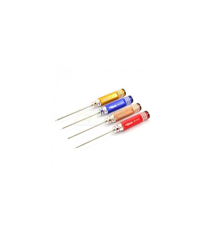 Set de 4 desatornilladores allen (1,5-2-2,5-3 mango aluminio) - E1rc.com