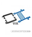 B6.3 carbon logo / cargo net battery brace, (blue)