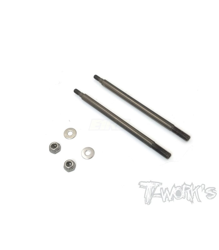 Front shock shaft 59.7mm with T-Work's DLC coating for Mugen MBX8/MBX7/7R (2 units) - E1rc.com