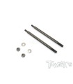 Front shock shaft 59.7mm with T-Work's DLC coating for Mugen MBX8/MBX7/7R (2 units)