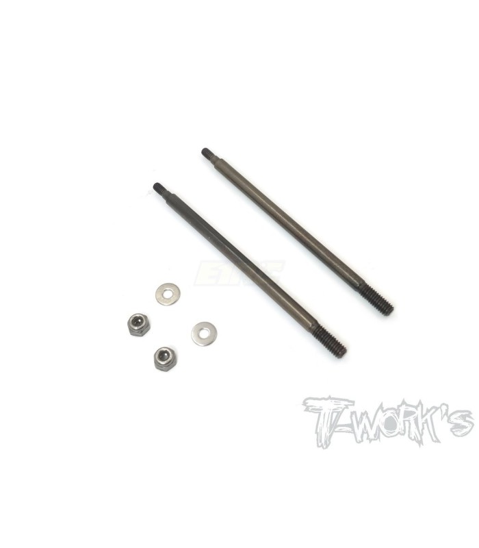 Rear shock shaft 67.66mm with T-work's DLC coating for Mugen MBX8 / MBX7R (2pcs) - E1rc.com