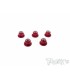 Tuercas aluminio con labio M3 rojas (5ud) - E1rc.com