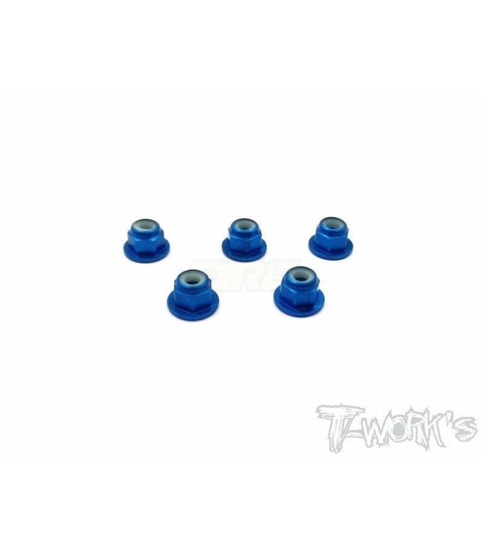 Tuercas aluminio con labio M3 azul (5ud) - E1rc.com