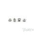 Tuerca M4 rueda estriada T-works plata (4uds) - E1rc.com