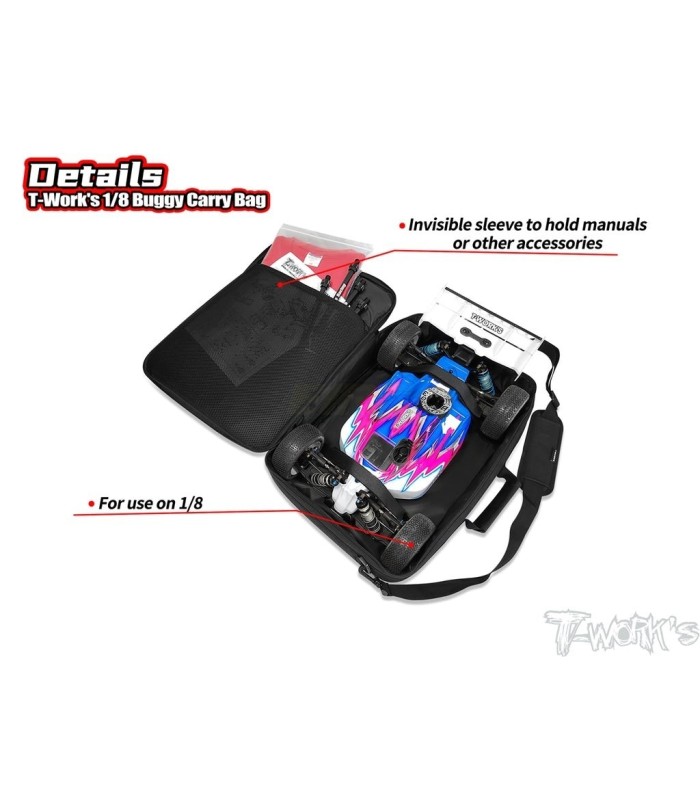 Maleta para coche 1/8 T-works (48*34*12cm) - E1rc.com