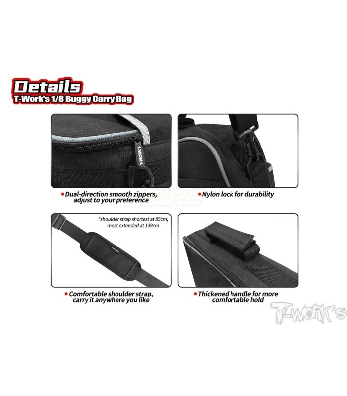 Maleta para coche 1/8 T-works (48*34*12cm) - E1rc.com