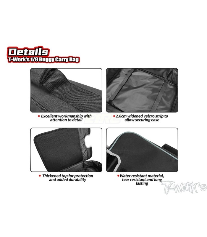 Maleta para coche 1/8 T-works (48*34*12cm) - E1rc.com