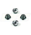 M4 Locknuts (aluminum, flanged, serrated, black, 4