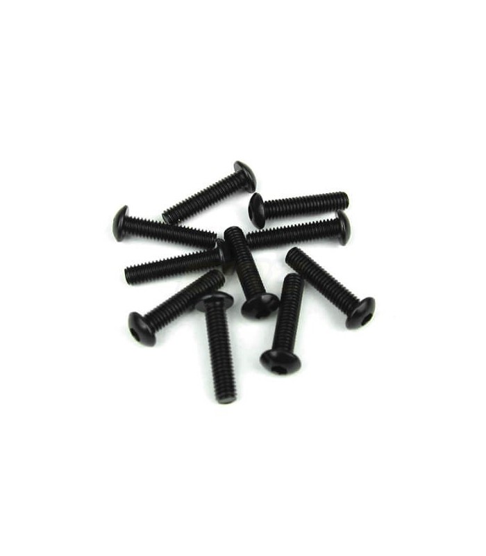 Tornillo boton M4x18mm (black, 10pcs) - E1rc.com