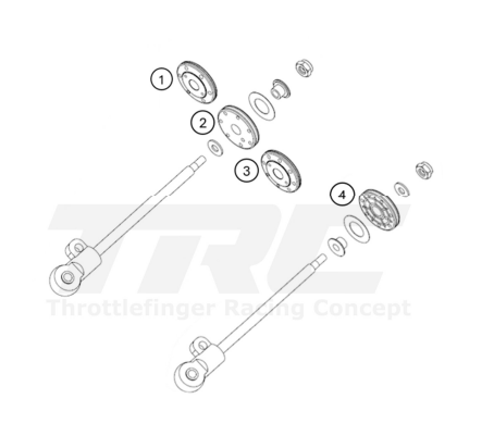 Pistones de valvula 5x1.35+1x1.35 planos TRC (2u) - E1rc.com